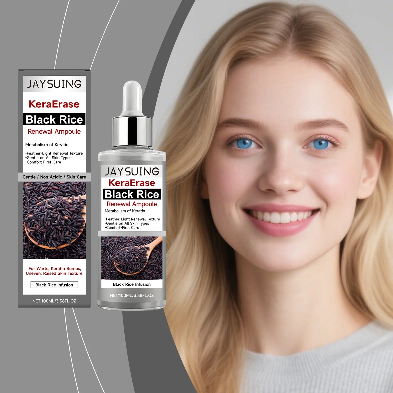 Black Rice Essence - Gentle and Moisturizing Facial Serum for Hydrated, Smooth, and Radiant Skin Oasis Select