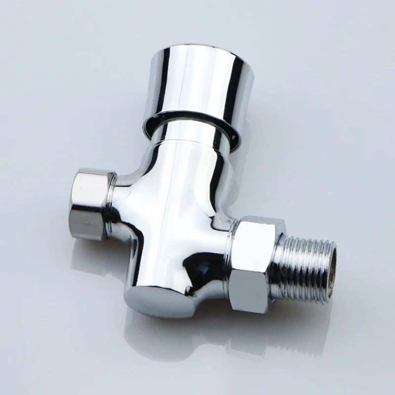 Manual Delay Automatic Shutoff Urinal Flush Valve Button Type Straight for Public Toilet Bathroom Parts Oasis Select