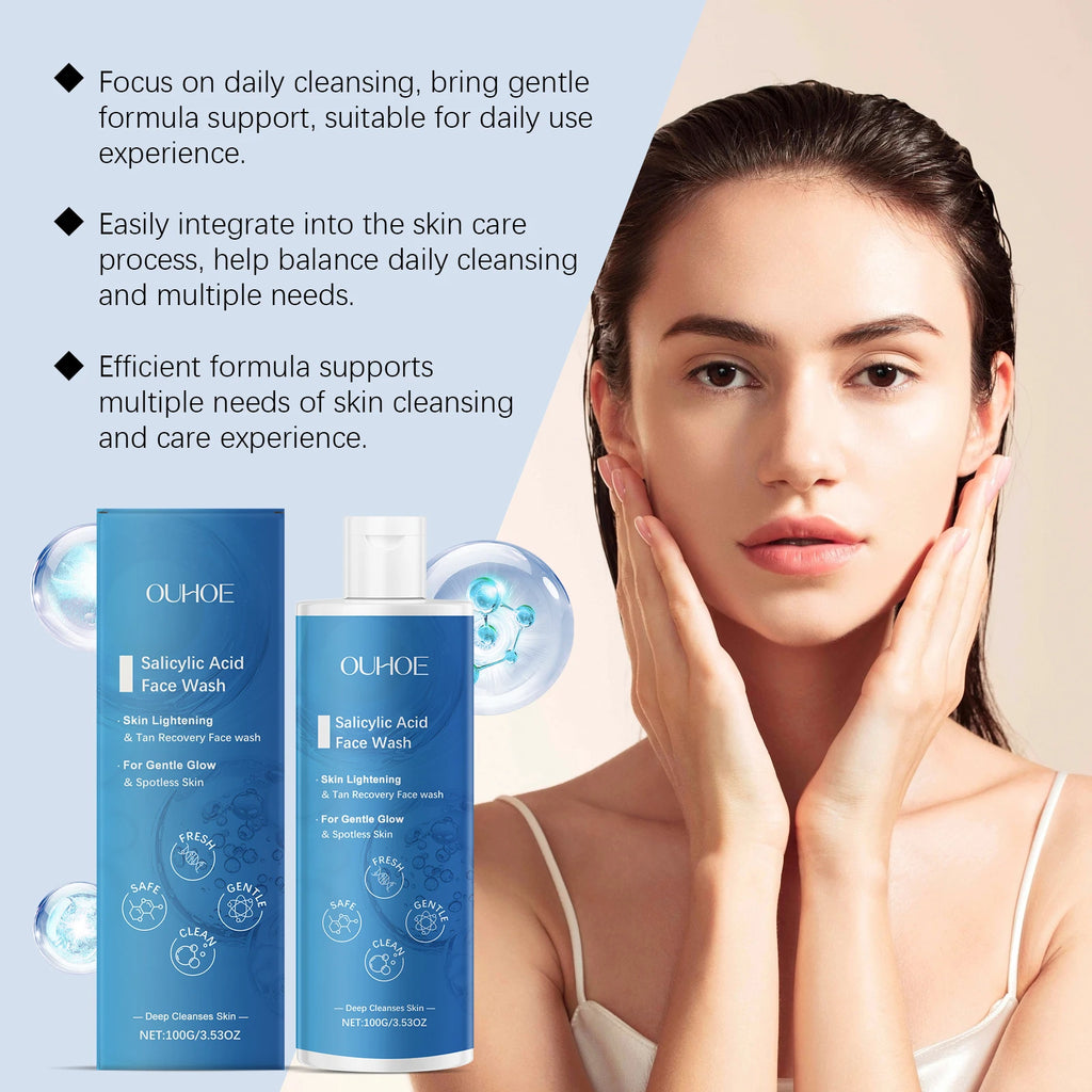 Salicylic Acid Facial Cleanser Acne Treatment Moisturizing Oil Control Skincare Face Wash Cleansing Pore Hydrating Skin Care Oasis Select
