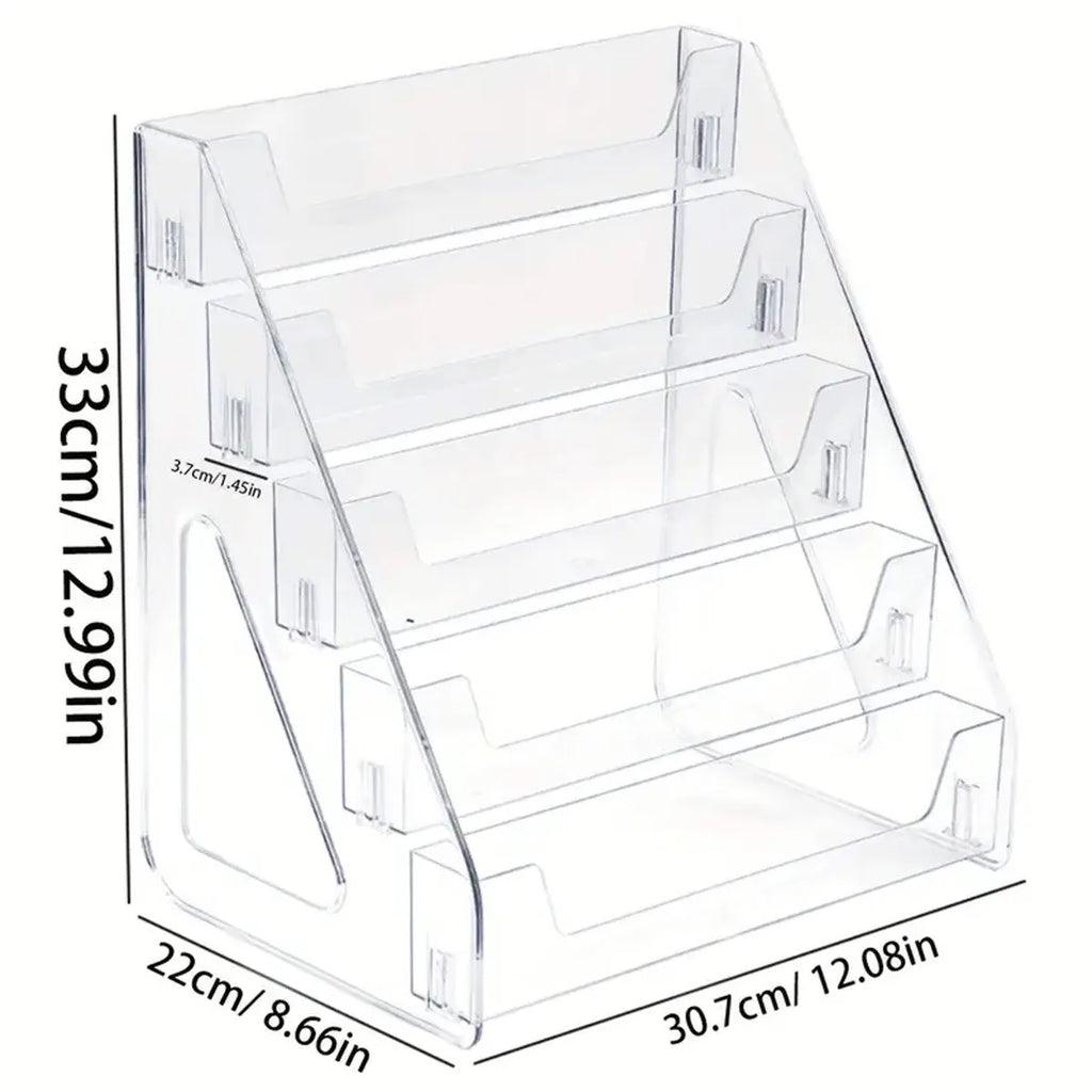 3/5-layer CD rack, album display rack, transparent storage rack for records, and tapes, multifunctional counter display rack Oasis Select