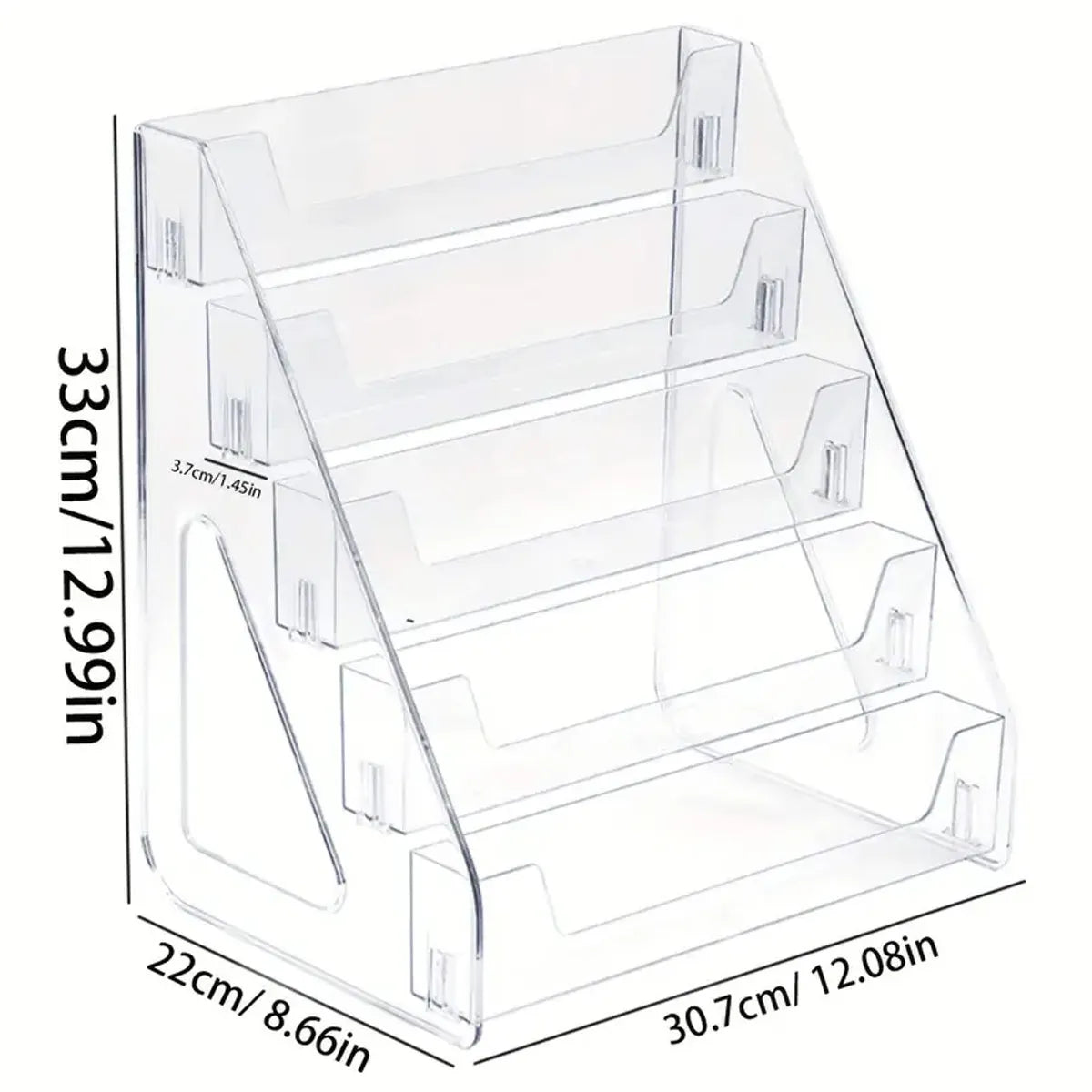 3/5-layer CD rack, album display rack, transparent storage rack for records, and tapes, multifunctional counter display rack Oasis Select