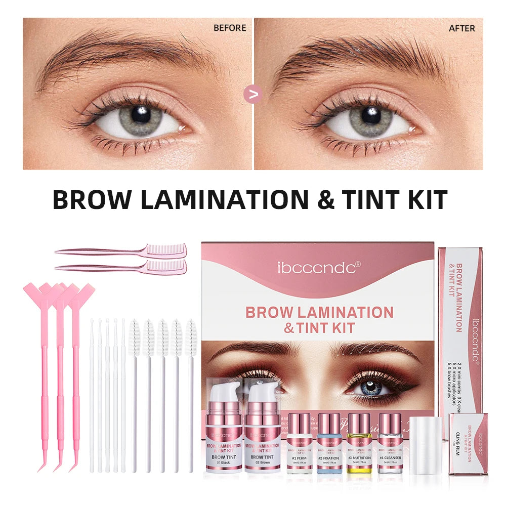 Brow Lamination & Lash Lift Tint Kit – Black & Brown Dye