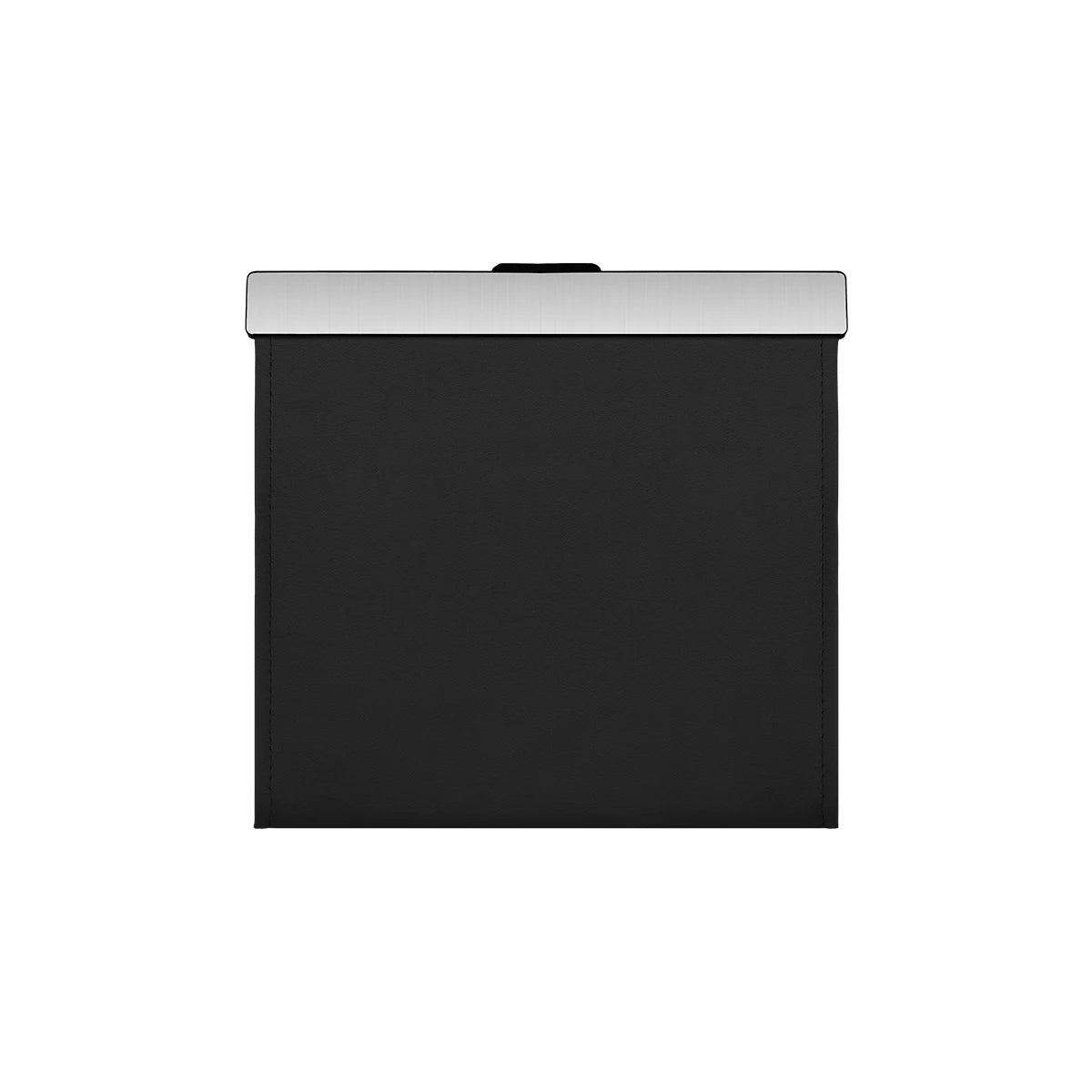 LED Car Garbage Bag Waterproof Magnetic Adsorption Trash Can Back Seat Hanging PU Leather Storage Box Pocket Leak-proof Oasis Select black