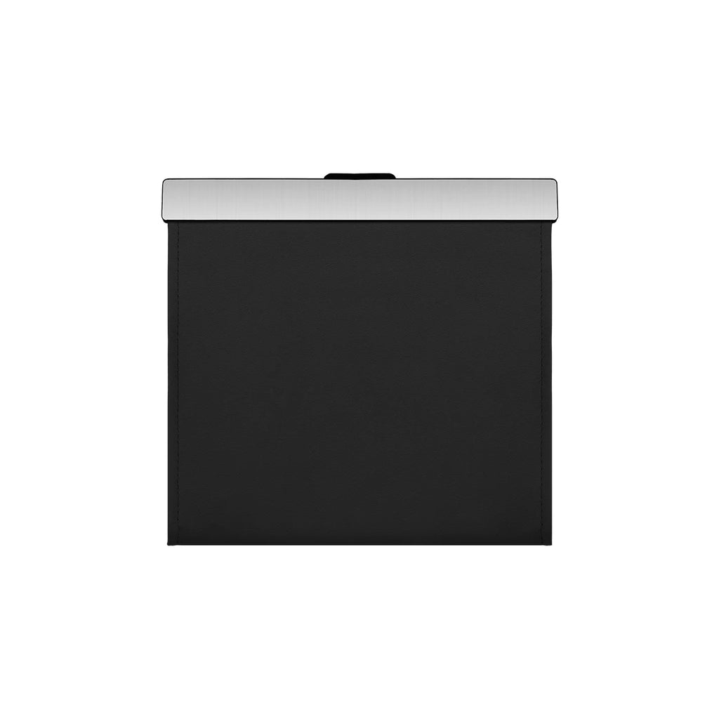 LED Car Garbage Bag Waterproof Magnetic Adsorption Trash Can Back Seat Hanging PU Leather Storage Box Pocket Leak-proof Oasis Select black