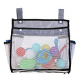Kids Bath Toy Organizer Hanging Storage Bag with Large Open Top & Zipper-Shower Bathtub Organizer for Toys Toy Storage Packaging Oasis Select black