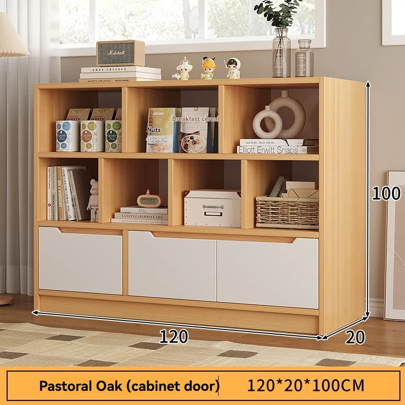 Bookshelf floor to ceiling household multifunctional storage rack living room large capacity multi-layer display cabinet simple Oasis Select Type C