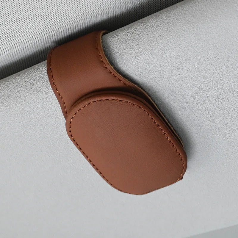 Automotive Car Sun Visor Glasses Case Magnetic Sunglasses Clip Card Ticket Holder Stand Fastener Pen Eyeglasses Accessories Oasis Select D