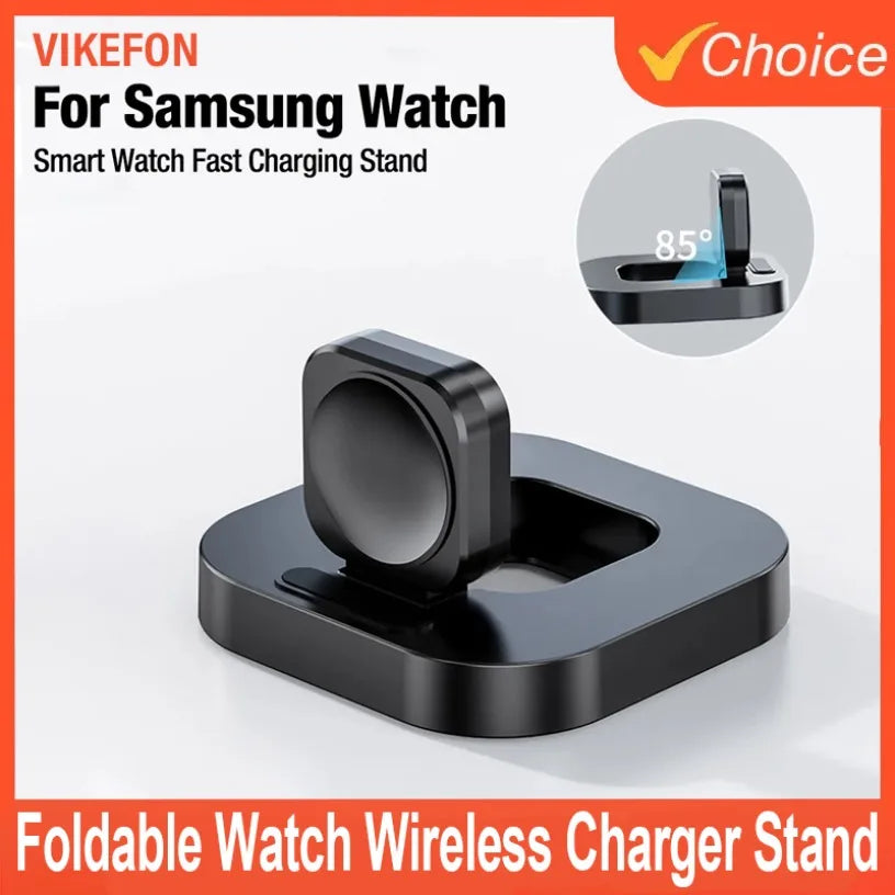 Classic Type C Fast Charging Dock Foldable Watch Wireless Charger Stand For Samsung Galaxy Watch 6 5 4 3 Pro 45/40/44mm Active Oasis Select