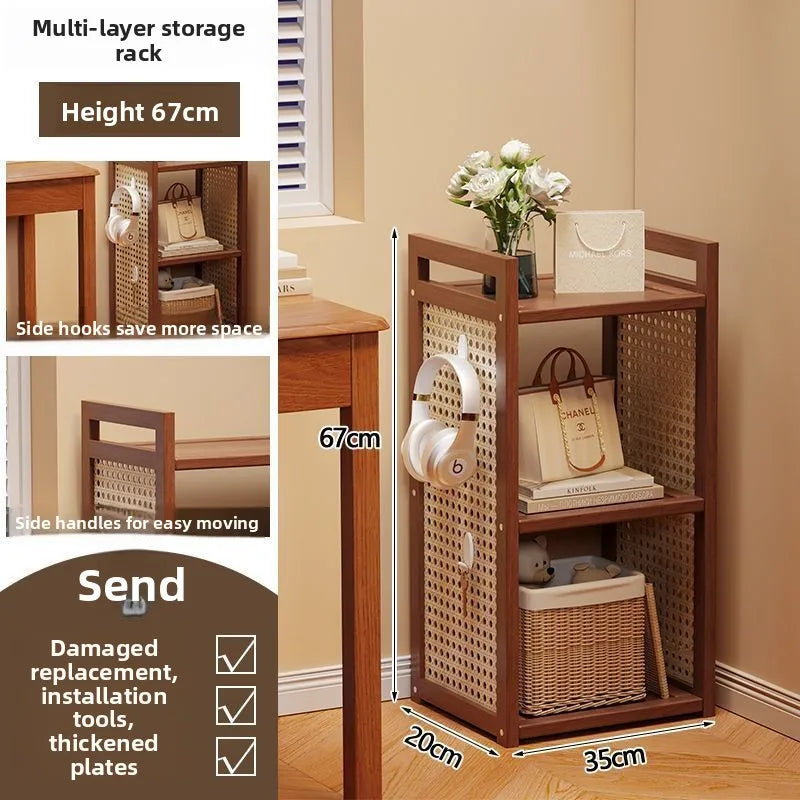 Shelf Floor-to-ceiling simple multi-layer bookshelf Multifunctional living room storage rack Storage rack Sundry rack Oasis Select