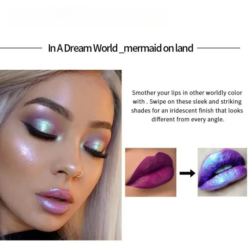 Handaiyan Glitter Lip Gloss – Waterproof Shimmer 6 Shades