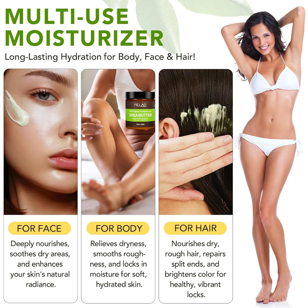 Organic Shea Butter Body Moisturizer 250g – Deep Hydration