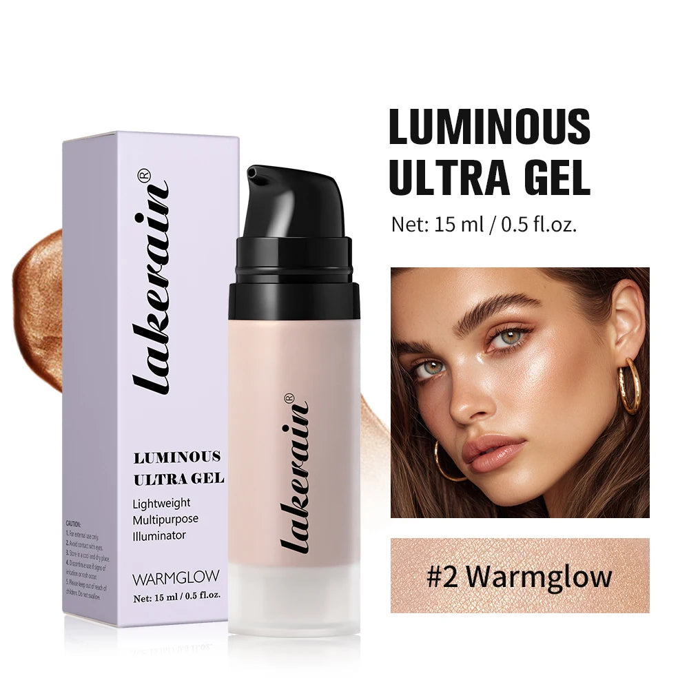 Glowy Super Gel Lightweight Dewy Multipurpose Llluminator Primer Highlight Foundation Moisturizing Nourish Non-Sticky Primer M Oasis Select 2Warmglow