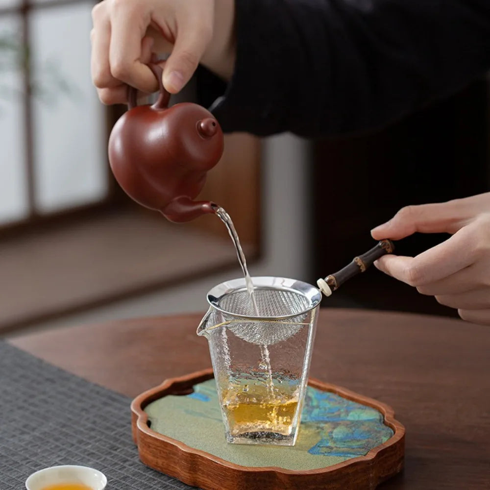 New Stainless Steel Matcha Sifter Very Fine Mesh Easy to Clean Fine Mesh Strainer Bamboo Rust-Proof Cocktail Sieve for Kitchen Oasis Select
