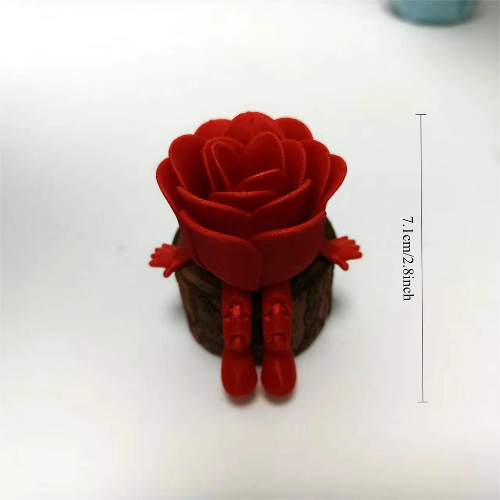 Romantic Heart-shaped Statue Romantic Home Desktop movable Lips Rose Love doll Wedding Ornament Home Decor Valentine's Day Gifts Oasis Select 3