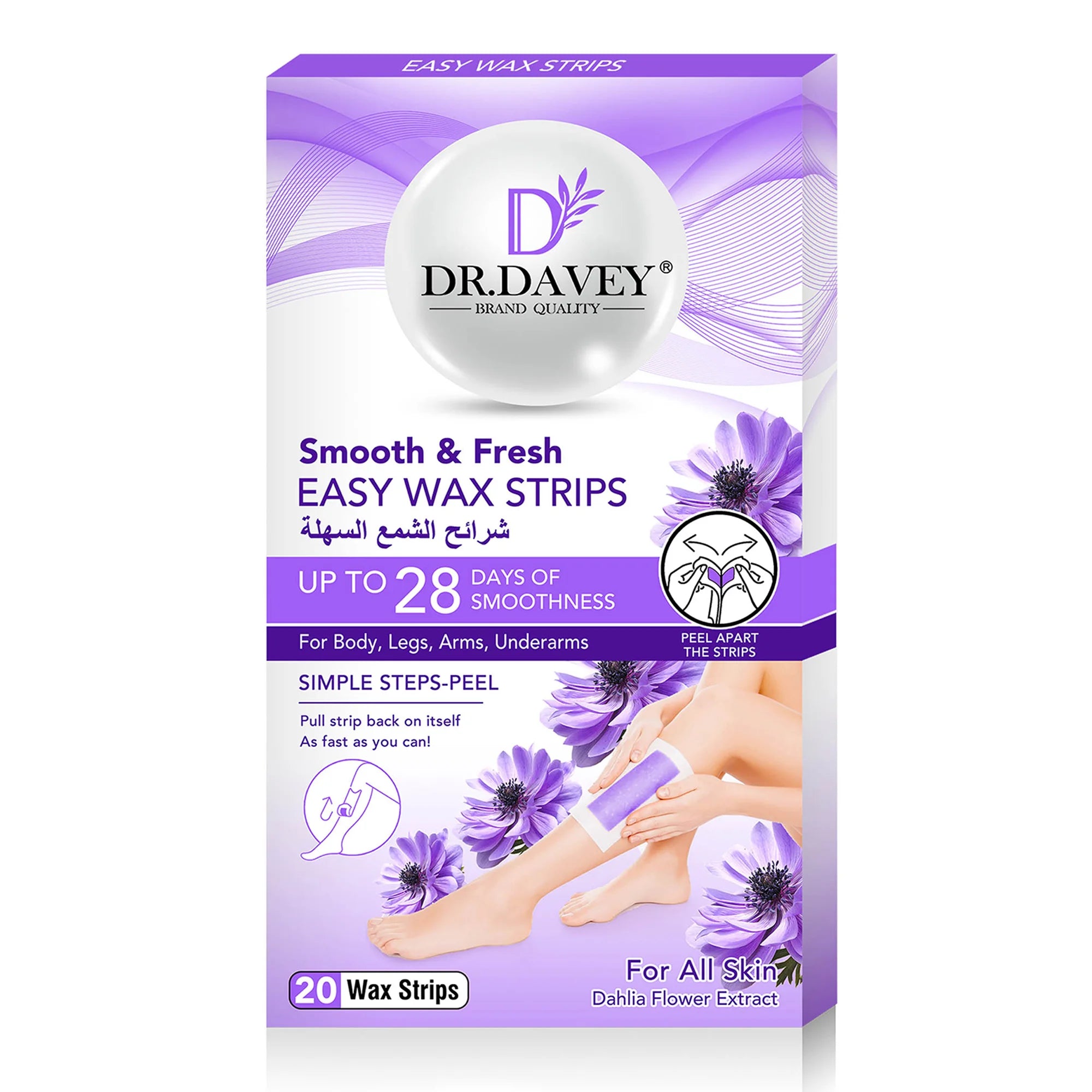 DR.DAVEY Double-Sided Depilatory Wax Strips – Full Body