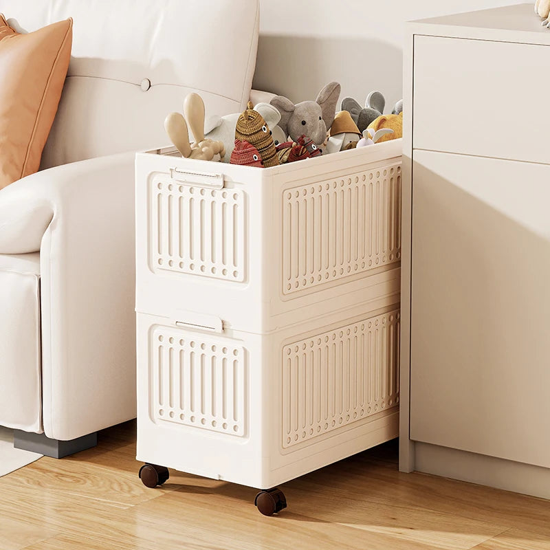 50/60/70cm (Multiple Sizes) Foldable Large capacity Toy Storage Bin with Wheels for Living Room Bedroom bathrom Oasis Select