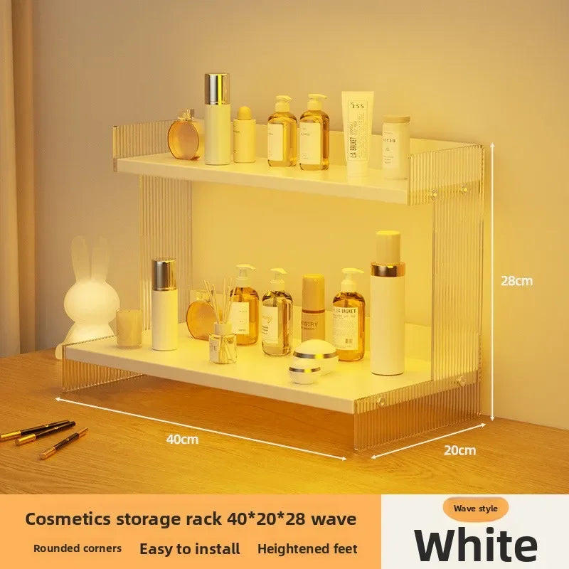 Multi-functional Desktop Shelf Household Cosmetics Storage Rack Acrylic Storage Rack sturdy and durable Oasis Select 40cmD