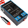 1500W Car Power Inverter 12V/24V to 220V – 4 USB & AC Ports