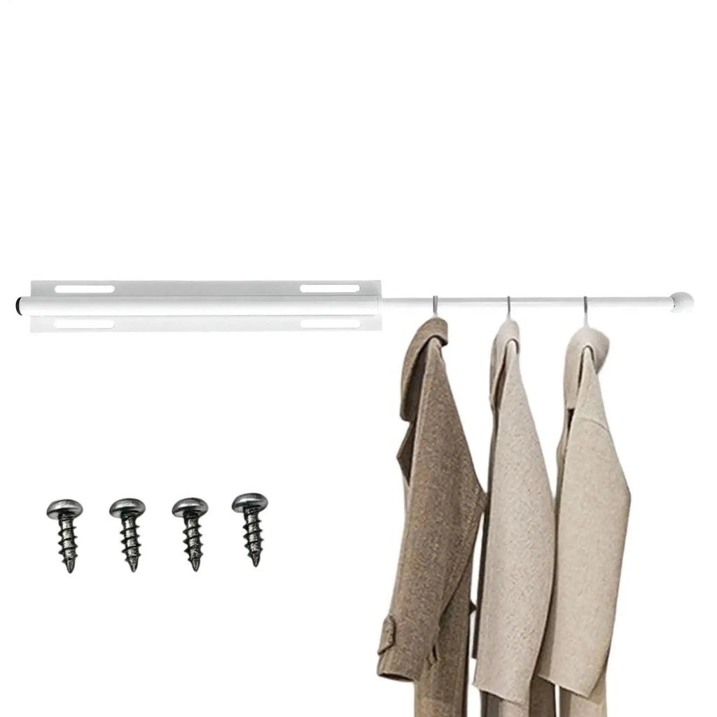 Valet Rod for Closet Retractable Wardrobe Storage Hook Shirt Organizer Slide Out Valet Rod for Women Men Pants Hats Scarves Bags Oasis Select