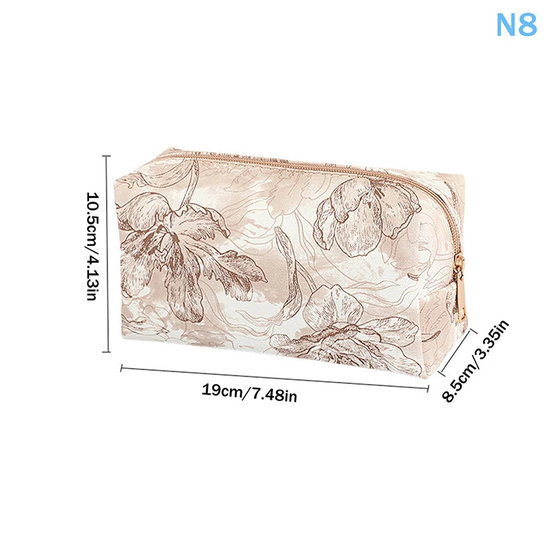 Floral Transparent Makeup Bag 3-Pack | Women's Travel Toiletry Set