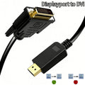 1080P HD DP to DVI Adapter DisplayPort Display Port to DVI Cable Adapter Converter Male to Female for Monitor ProjectorDisplays Oasis Select 1.8m