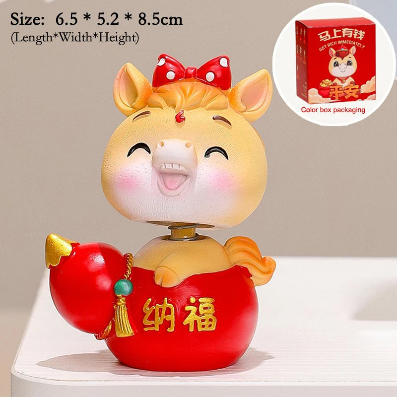 2026 Year Horse Table Decoration Charming Pony Accessory Lucky Cute
