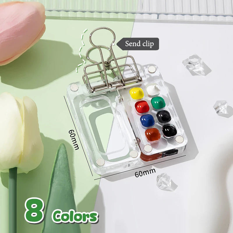 Travel Watercolor Paint Palette Set, Mini Pocket Artist Painting Kit, Portable Art Supplies for Painters, Artists & Students Oasis Select A1