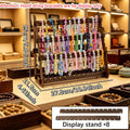 1pc wooden dark brown multi-layer detachable adjustable bracelet display rack suitable earring earring necklace storage rack Oasis Select dark brown