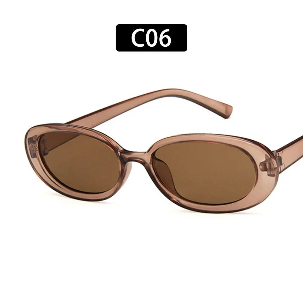 Vintage Sun Glasses UV400 Oval Sunglasses Fashion Shades Sunglasses for Women Eyewear Oasis Select C06
