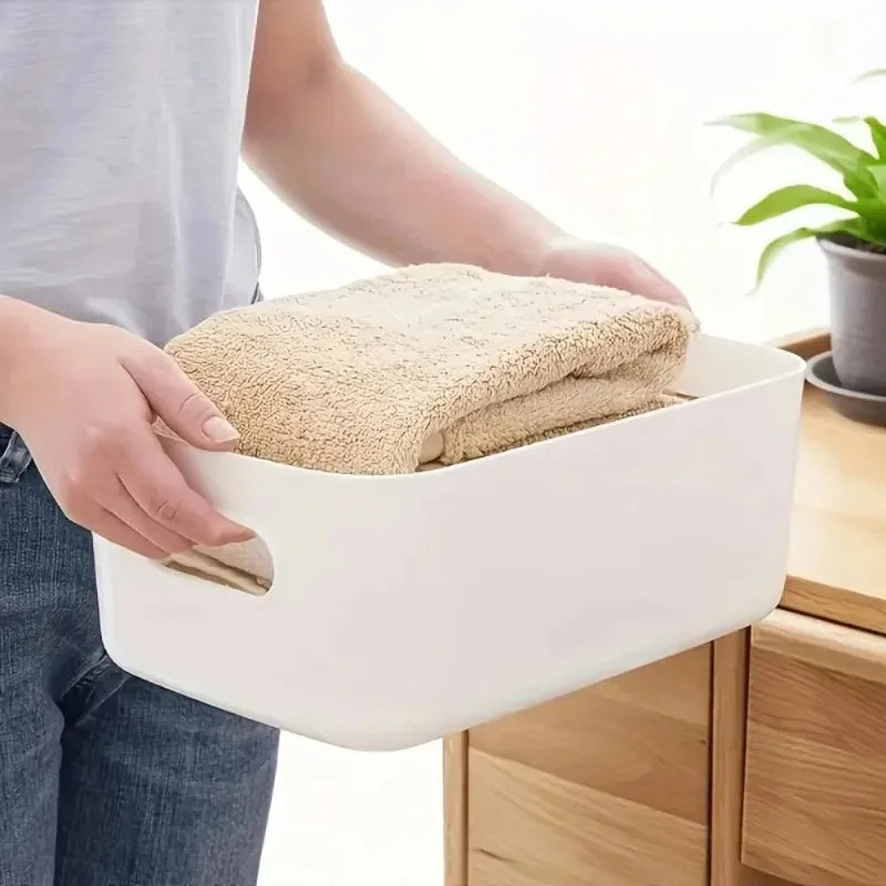 5pcs Stackable Storage Box Rectangular Plastic Organizer Containers Durable Reusable for Kitchen Bathroom Dorm Essentials Oasis Select