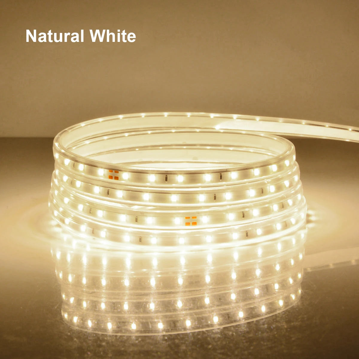 200-230V 2835 SMD LED Strip Light 120LEDs/m Waterproof Outdoor Garden Lawn Path Decor Kitchen Lamp Flexible Ribbon with EU Plug Oasis Select Natural White 20M 200-230V EU Plug