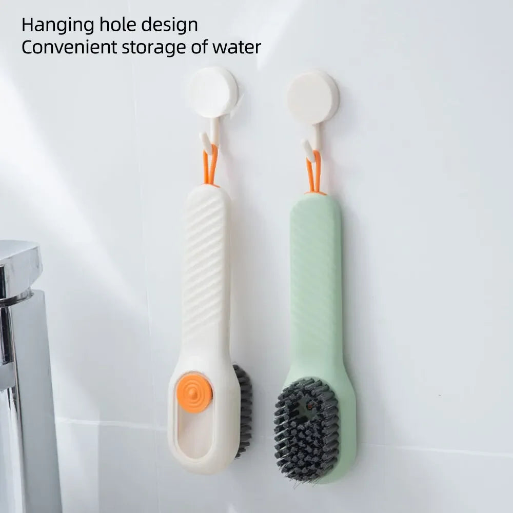 Multifunction Shoe Brush with Soap Dispenser & Long Handle Cleaning Scrub Brush Oasis Select