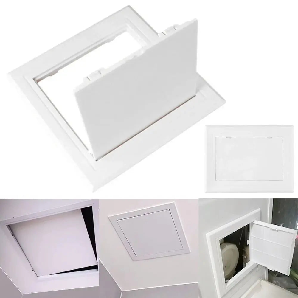 Removable Hinged Access Hatch White Plastic Opening Flap Cover Plate Inspection Hole ABS Access Hatch Cover Wall Access Doors Oasis Select