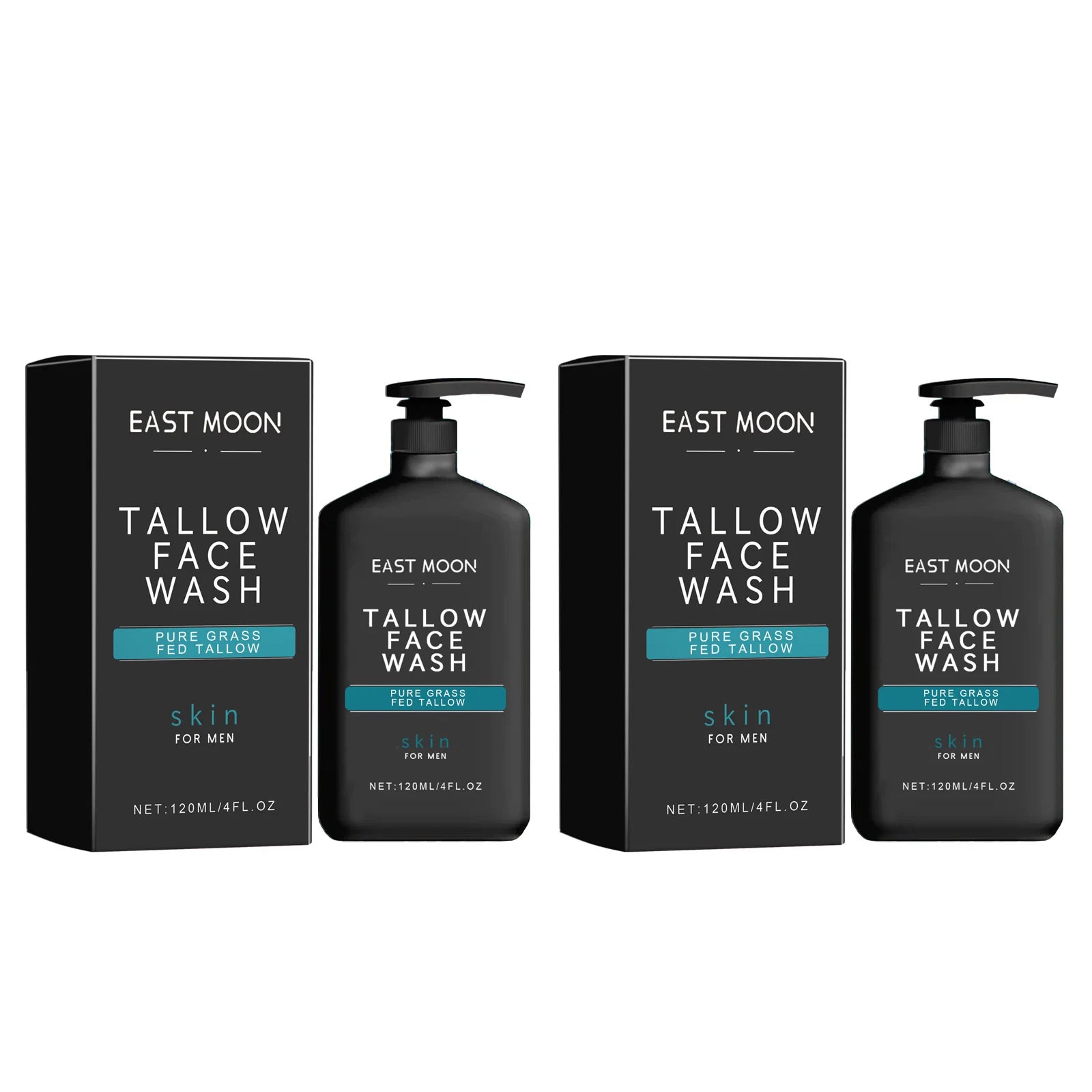 Men's Daily Face Wash Deep Cleansing Pore Oil Control Remove Acne Blackhead Brightening Facial Cleanser for Refreshed Skin Oasis Select 2 x 120ml Boxed