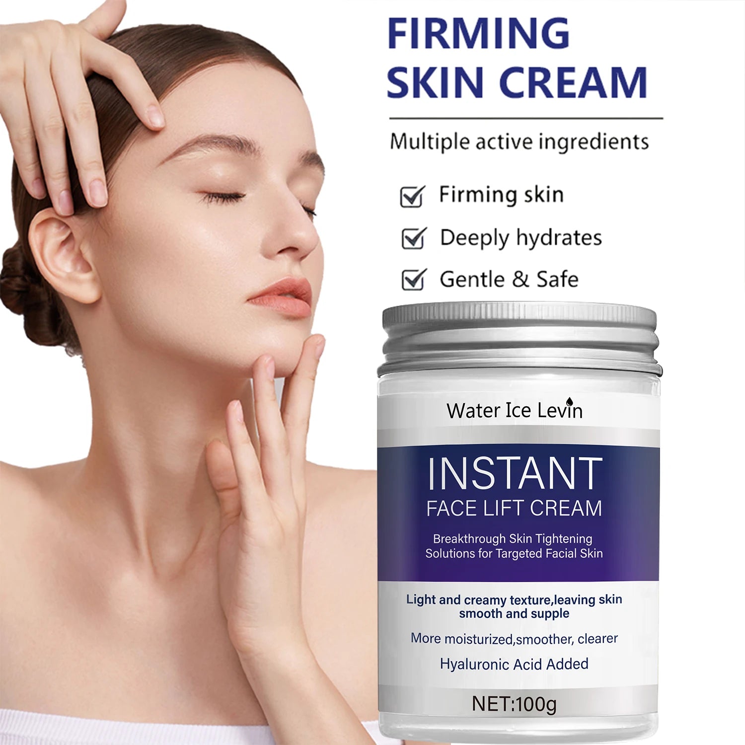 Instant Lifting Face Cream – Hyaluronic Acid & Collagen 100g Lifting Face Cream Oasis Select