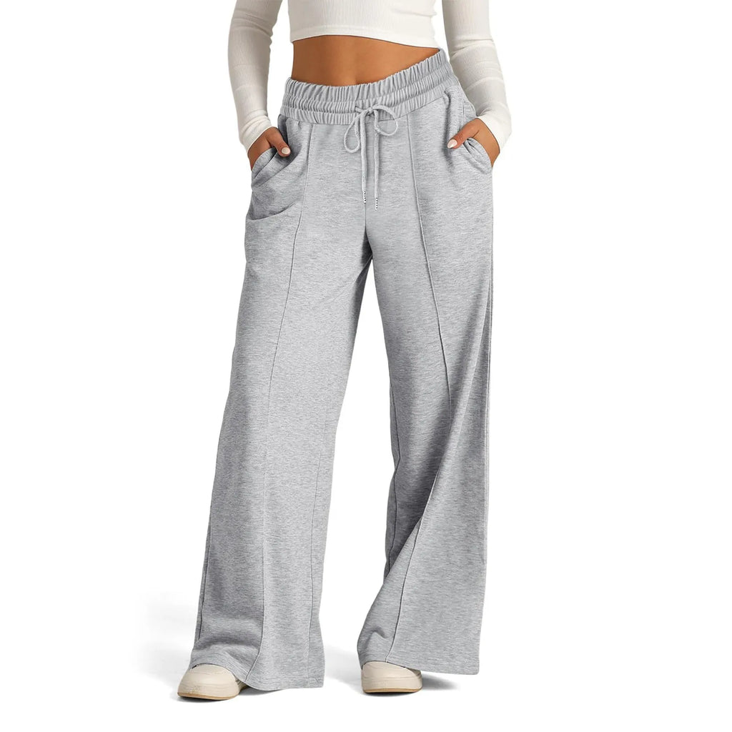 Women's Fleece Lined Wide Leg Sweatpants – High Waist Joggers Wide Leg Sweatpants Oasis Select