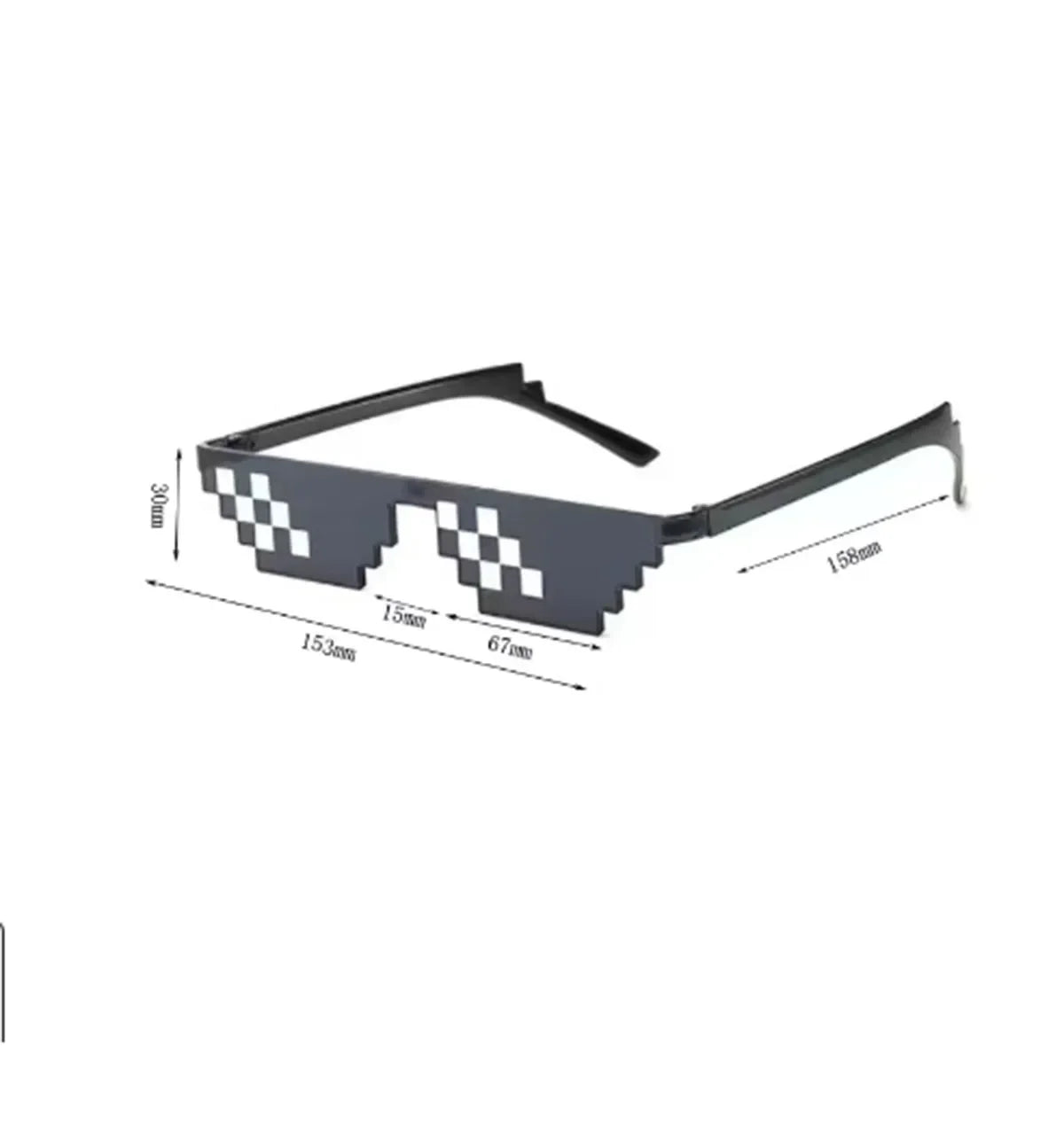 5-Pack Pixel Mosaic Sunglasses – Funny Novelty Gag Gift