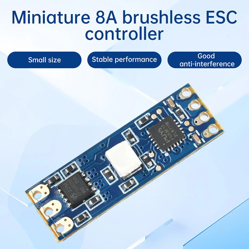 2S-3S DC5V-16V 8A RC Model Brushless ESC Controller PWM Motor Driver Board DL03 Compatible with 1104 1106 1306 Brushless Motor Oasis Select Default Title