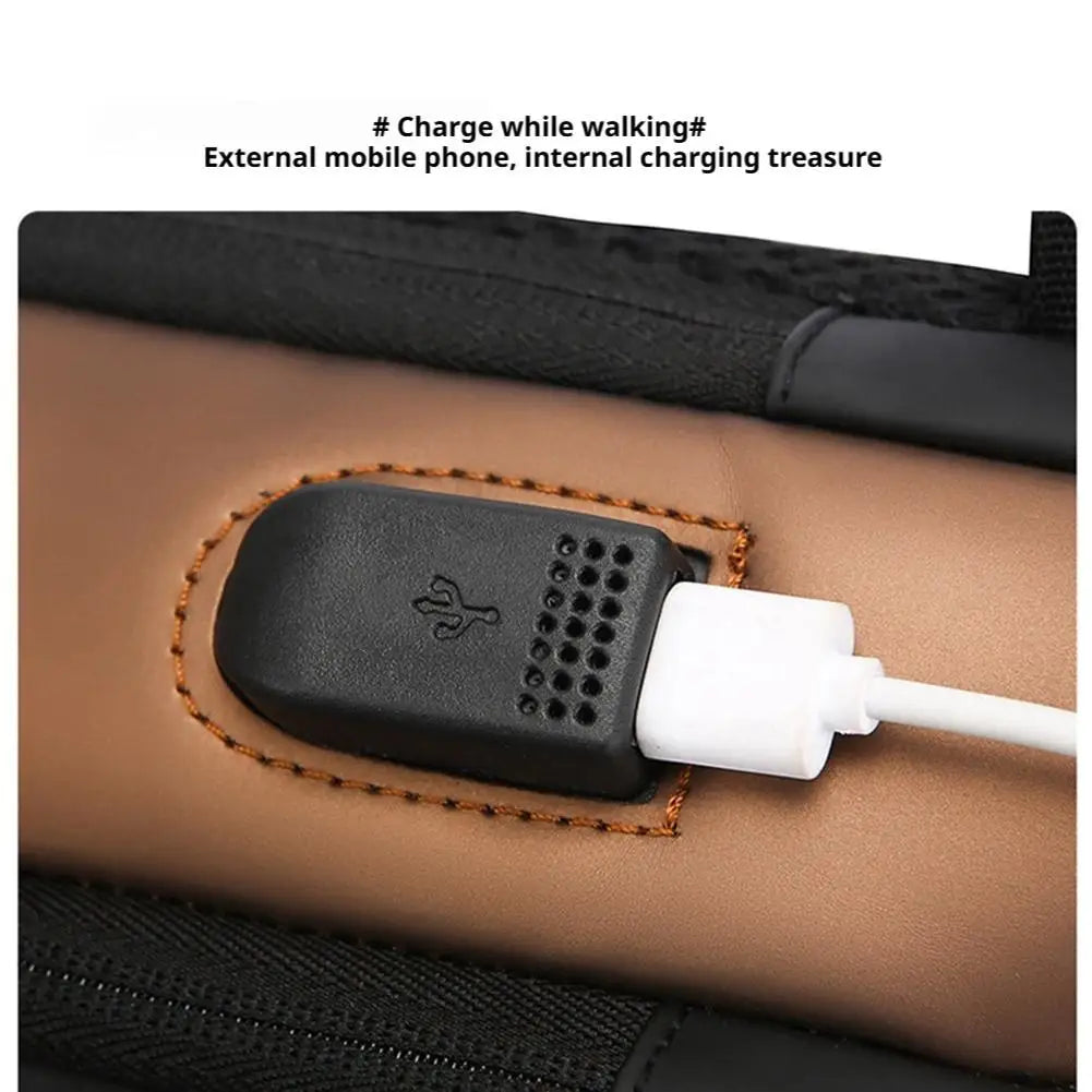 2025New Multifunction Anti-theft USB Shoulder Crossbody Bag Travel Sling Pack Messenger Pack Chest Bag Male Luxury Brand Men Oasis Select