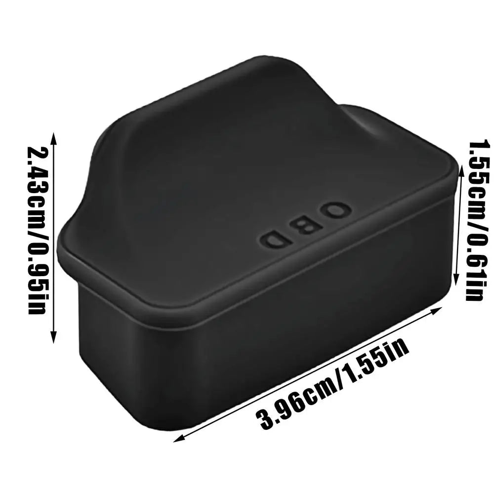 1PC Car OBD Port Dust Cover Universal Silicone Waterproof Protector Auto Diagnostic Connector Plug Cap Interior Decor Accessorie Oasis Select Black
