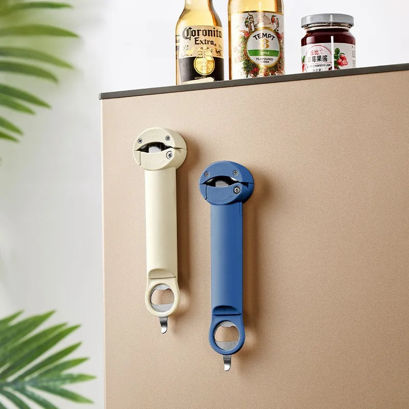 Multifunctional Bottle Opener with Magnetic Can Opener Cap Remover for Beer Soda Cans Bottle Opener Tool for Kitchen and Bar Use Oasis Select