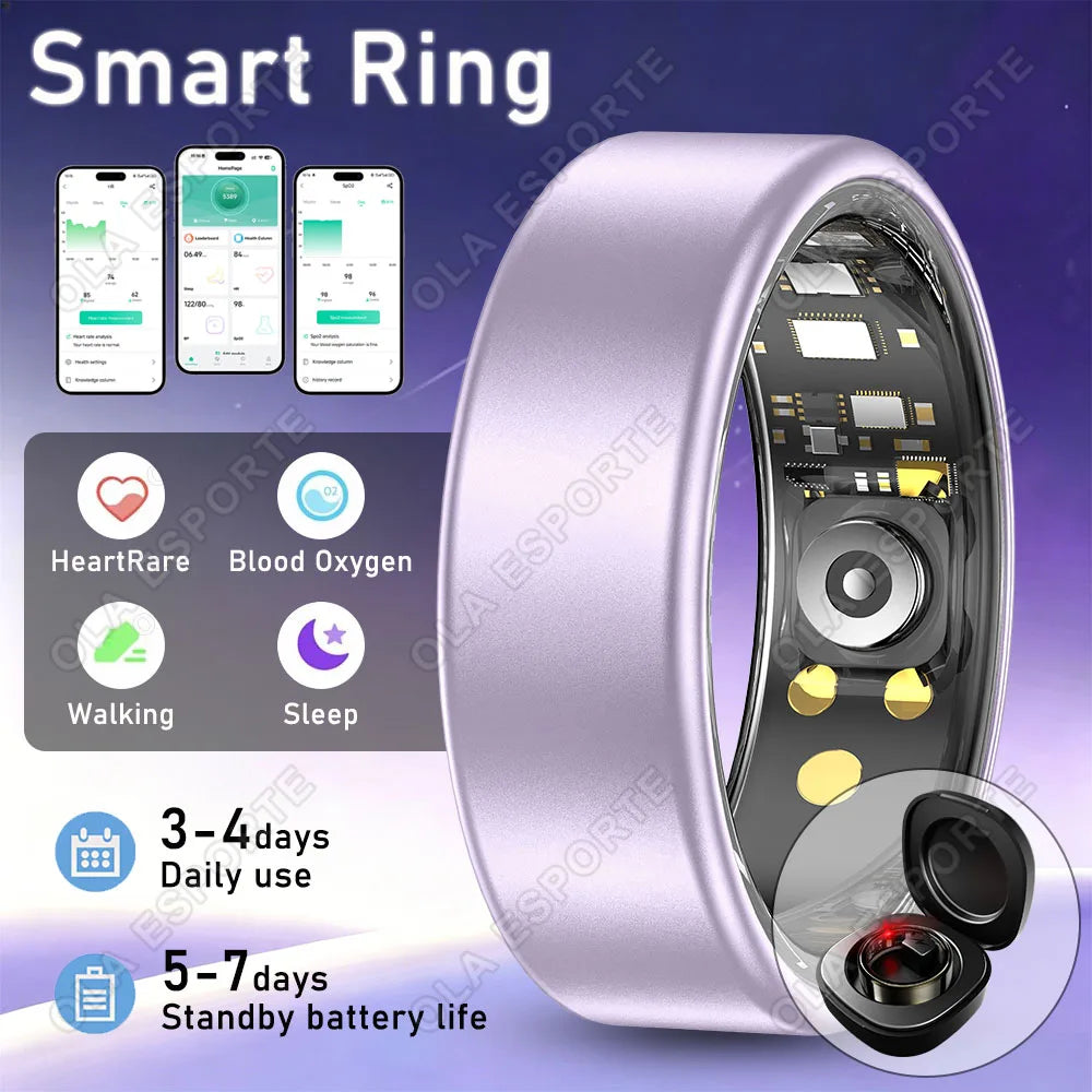 Ola Esporte Smart Ring – Heart Rate, SpO₂ & Sleep Tracker