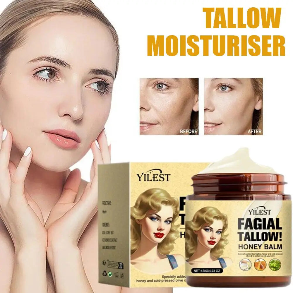 LAIKOU Whipped Beef Tallow & Honey Face Moisturizer 120g Tallow Face Cream Oasis Select