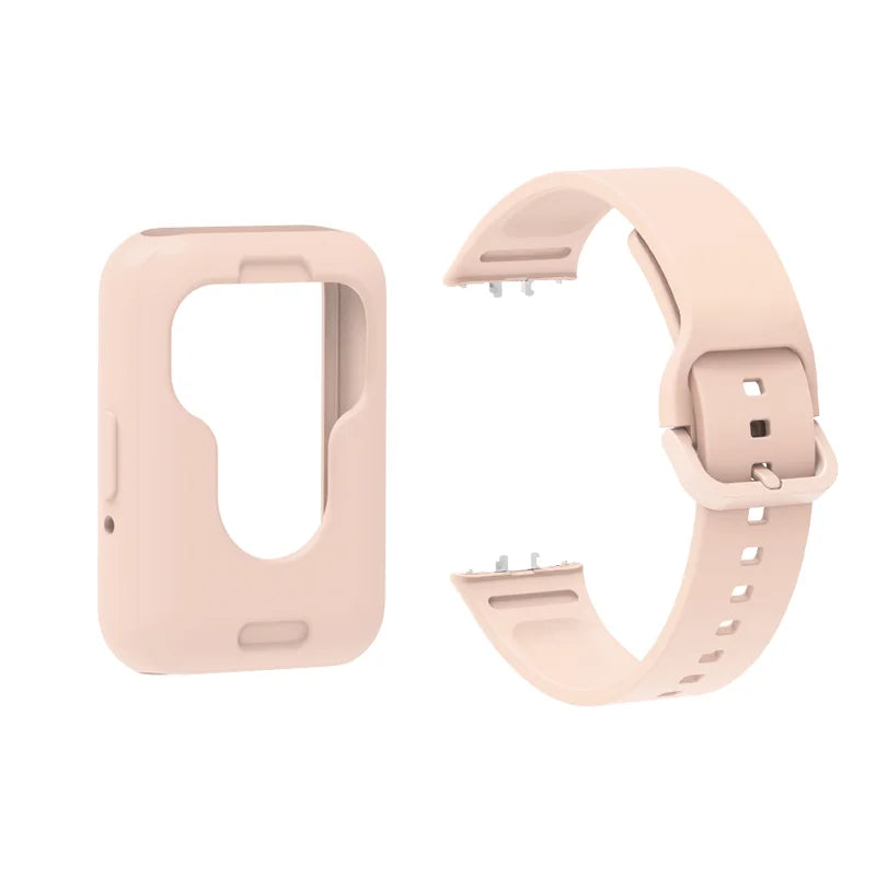 Silicone Strap & Case for Samsung Galaxy Fit 3 SM-R390 Smartwatch Band & Case Oasis Select NebulaPink CaseStrap