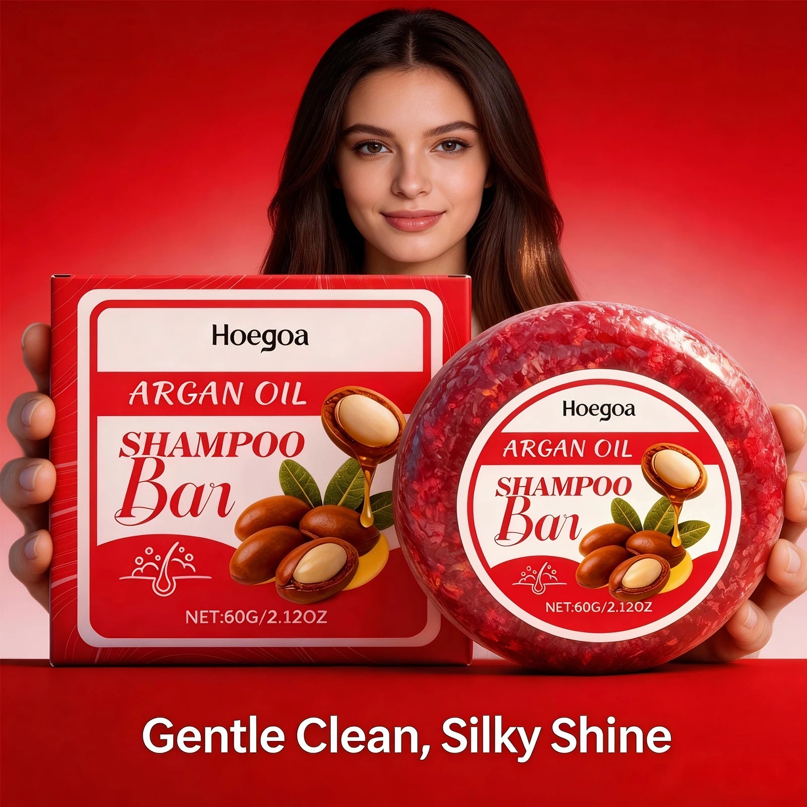 Argan Oil Shampoo Bar Gently Clean the Scalp Anti Hair Loss Oil Control Refreshing Strengthen Hair Roots Reduce Hair Split Ends Oasis Select