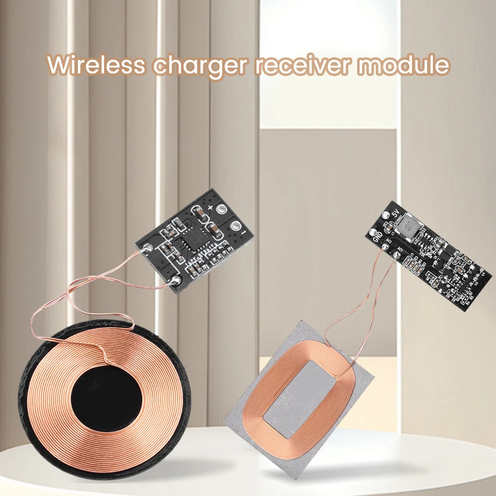 3W 600mA/5W 1A Wireless Charging Receiver Module Small Coil Built-in 5V Charging Wireless Charger PCBA Board Oasis Select