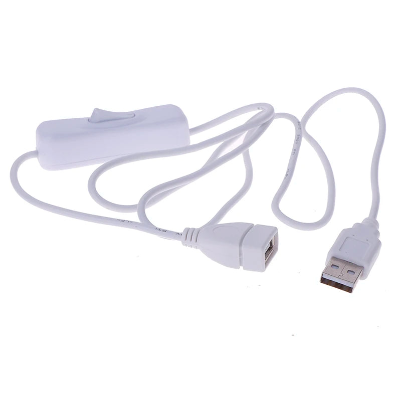 1Pc 1m USB Cable with Switch ON/OFF Cable Extension Toggle for USB Lamp USB Fan Oasis Select