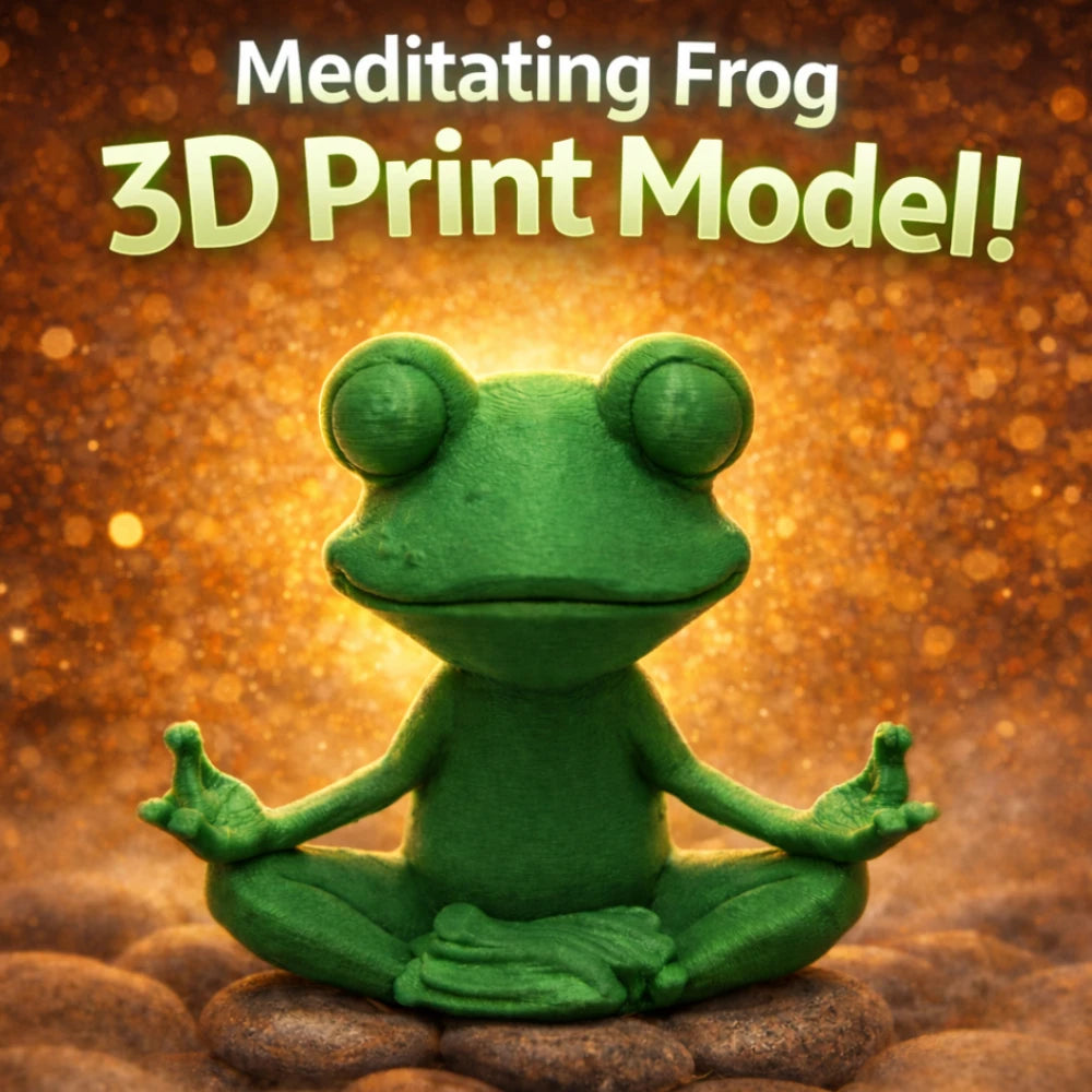 3D Meditation Frog Statue Yoga Lotus Pose Stable Cross Base Plastic Indoor and Outdoor Zen Statue Bookshelf Small Sculpture Oasis Select