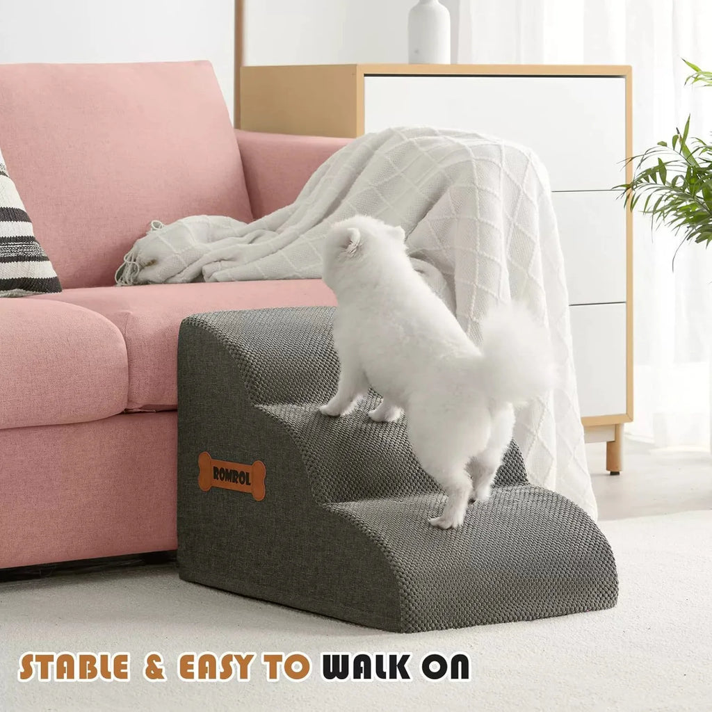 Ladder Dogs Pets Bone Handle Puppys Stairs Beside Sofa Bed Ramp for Dogs Protecting Pets Joint Safety Stairs for Elderly Dogs Oasis Select