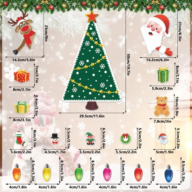 Christmas Magnetic Refrigerator Garage Door Car Body Decoration Festive Atmosphere Christmas Home Decoration Oasis Select CT493